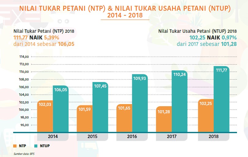 103,16, Nilai Tukar Petani Desember 2018 Naik 0,04% kata BPS